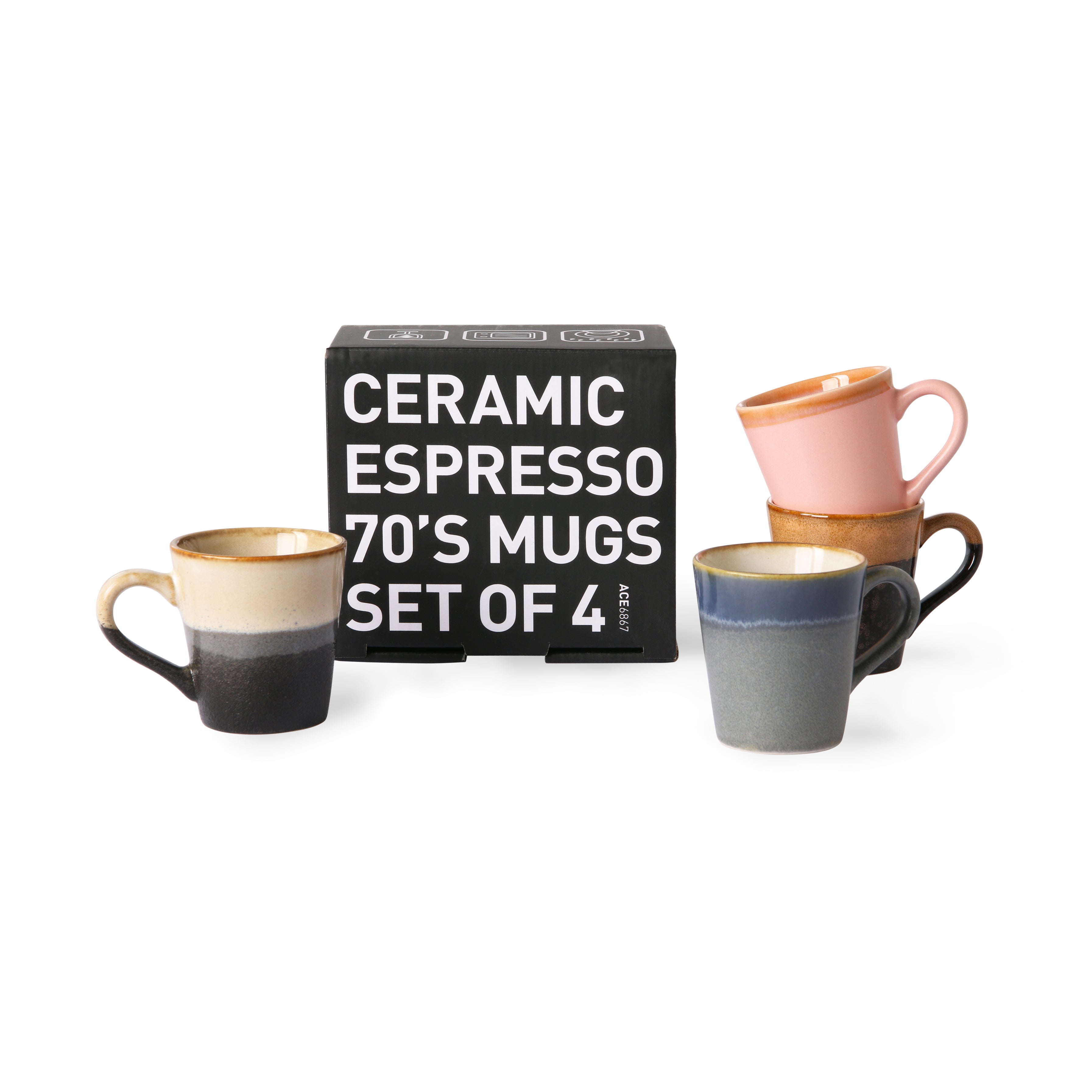 70s ceramics espressokopper, Polaris - 4 stk.